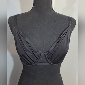 Aerie Smoothez Black Full Coverage Unlined Bra 34DD Underwire